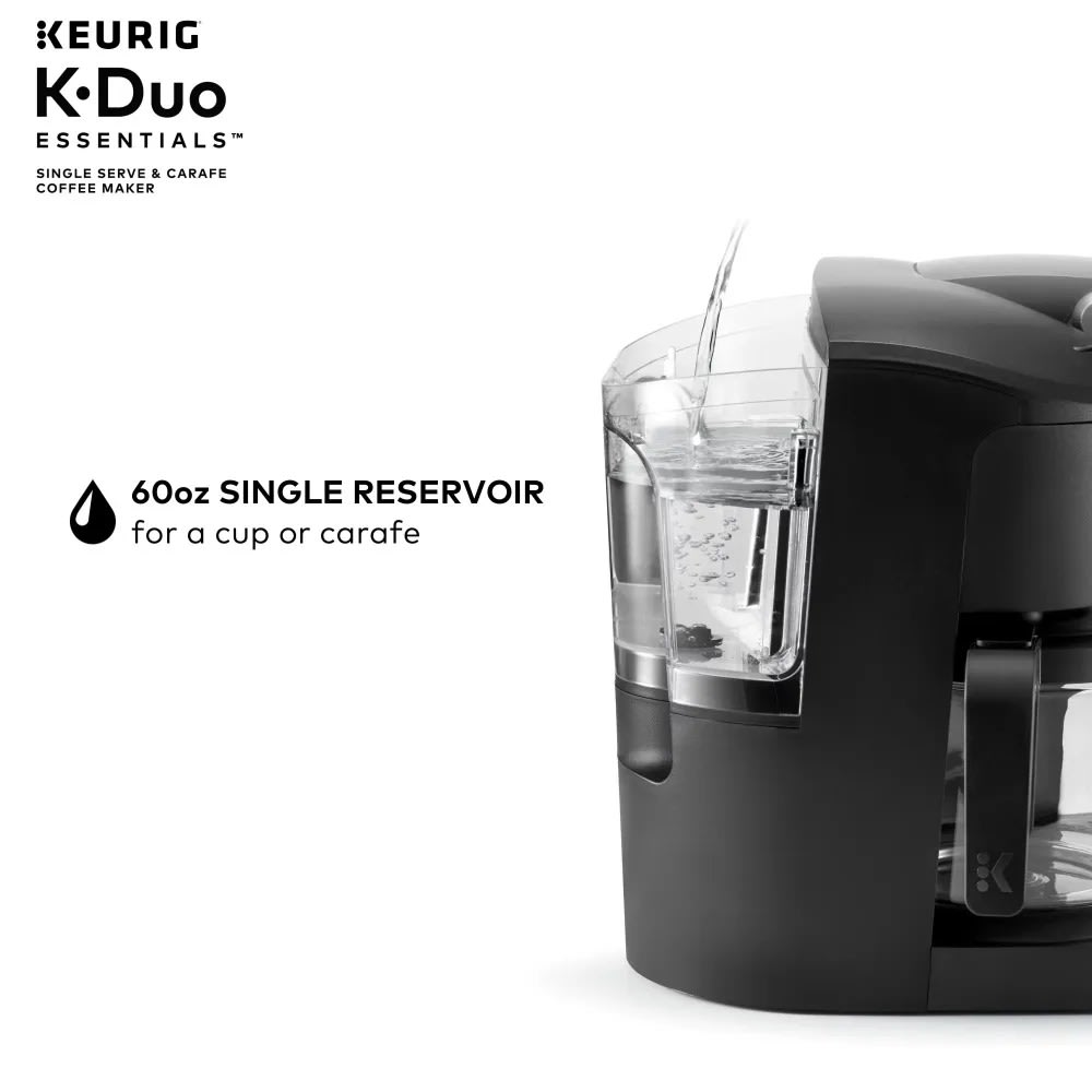 2023 Keurig K-Duo Essentials Single-Serve Coffee Maker, Black